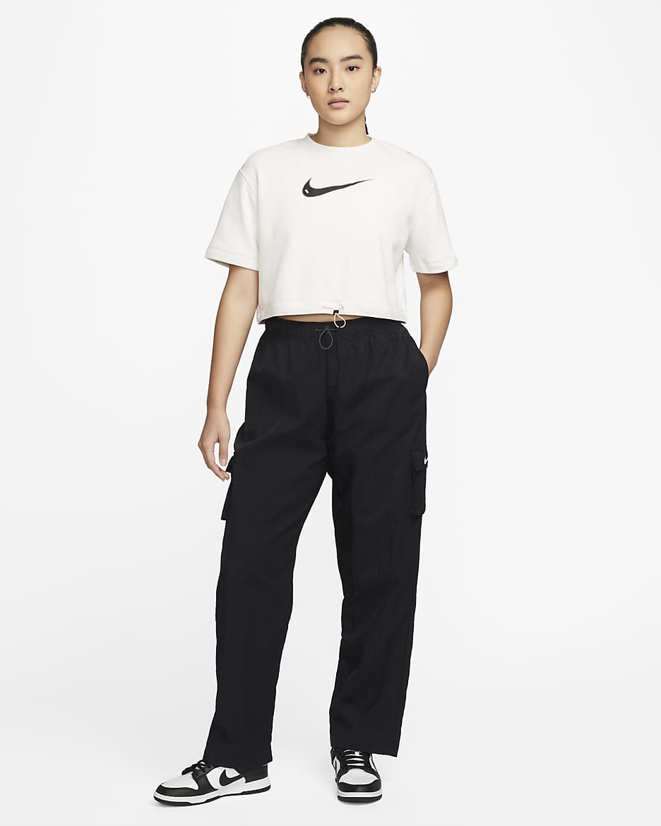 Nike Sportswear Swoosh Women s Short Sleeve Crop Top. Nike ID